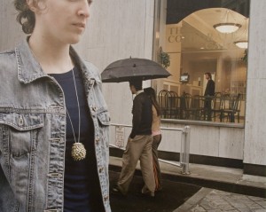 Katja wearing one of my pendants. (photo by Joel Fisher)